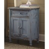 Alaterre Furniture Country Cottage Accent Cabinet, Blue Antique Finish ACCA23BA